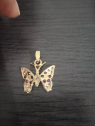 Colgante Mariposa Oro 18 con Circonitas