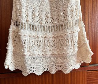 Vestido Zara Crochet Beige Talla S