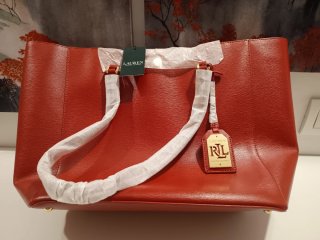 Bolso Tote Ralph Lauren Mujer Rojo