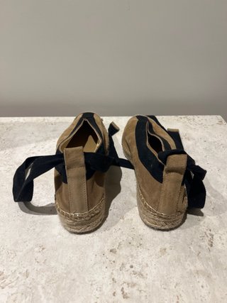 Alpargatas esparto con lazo marrón y negro