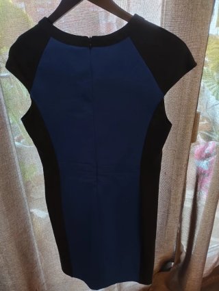 Vestido azul y negro talla M