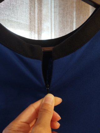 Vestido azul y negro talla M