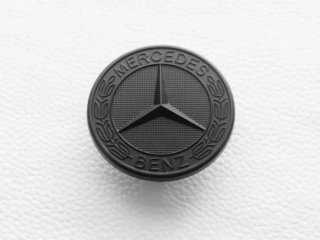Logo Emblema Capó AMG Mercedes Negro Mate