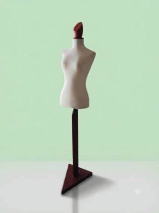 Busto de maniquí con peana