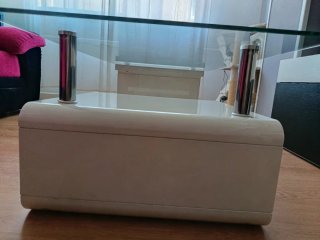 Mesa de centro de cristal