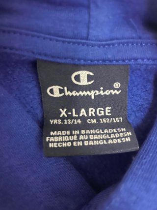 Sudadera Champion Azul Talla 13/14 años