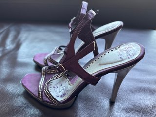 Sandalias Roberta Miccio T 38 Morado Brillantes