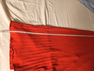 Vestido largo elástico rojo