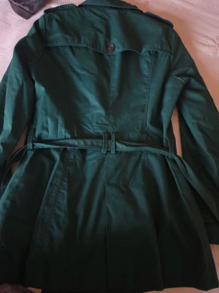 Gabardina Stradivarius Verde Talla M