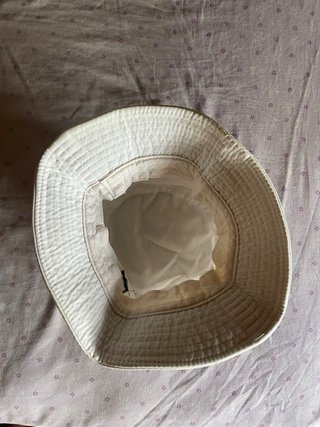 Sombrero de playa blanco con carita smile