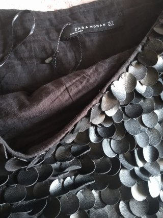 Falda lentejuelas negra + regalo