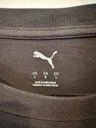 Camiseta Puma Original Negra con Logo Talla L
