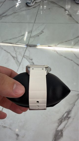 Cartier Santos 100 Ref:2878 Goma Blanca