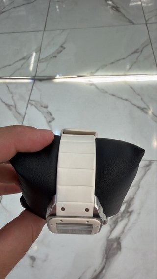 Cartier Santos 100 Ref:2878 Goma Blanca