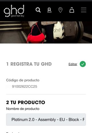 Plancha GHD Platinum+ Negra/Plateada. ORIGINAL