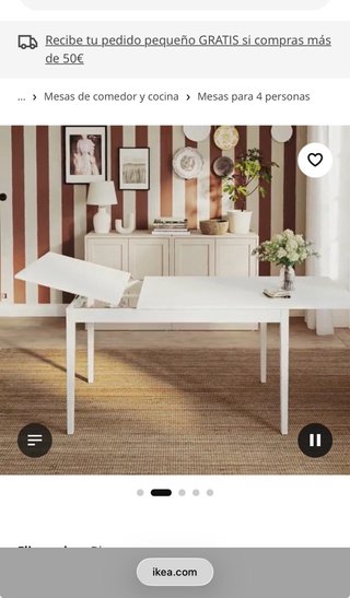 Pack comedor sillas y mesa blancas IKEA