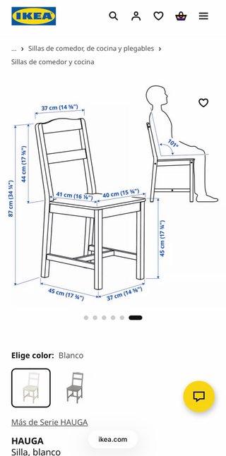 Pack comedor sillas y mesa blancas IKEA