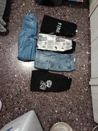 Pantaloni cargo bambino jeans