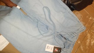 Pantalón ancho vaquero mujer