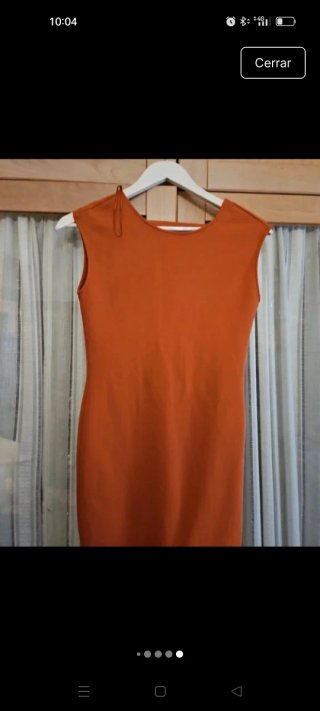 Vestido coral Zara espalda descubierta
