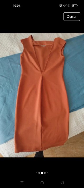 Vestido coral Zara espalda descubierta