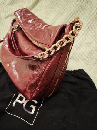 Bolso Purificación García Piel Rojo Dorado