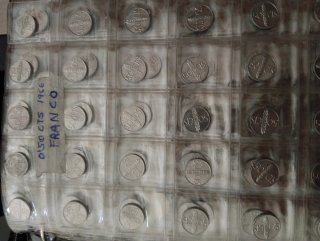 Lote 5 monedas 0.50cts 1966