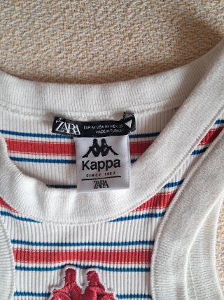 Camiseta Zara/Kappa Rayas Talla M