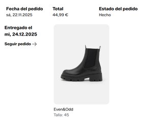 Botines Negros marca Even&Odd talla 45