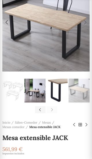Tavolo da pranzo in rovere estensibile fino a 220 cm