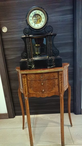 Reloj Notario Napoleón III Mármol y Bronce