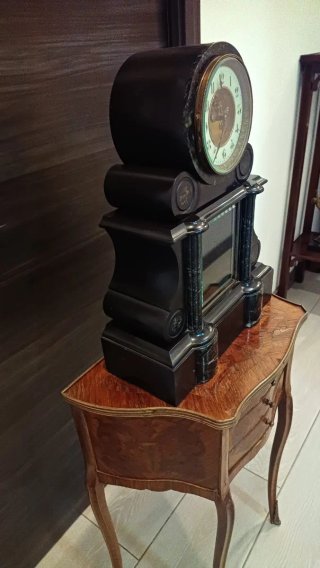 Reloj Notario Napoleón III Mármol y Bronce