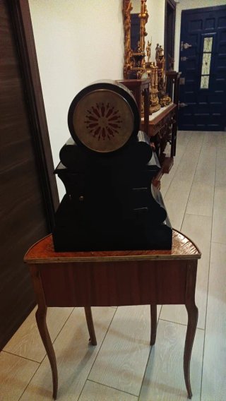 Reloj Notario Napoleón III Mármol y Bronce