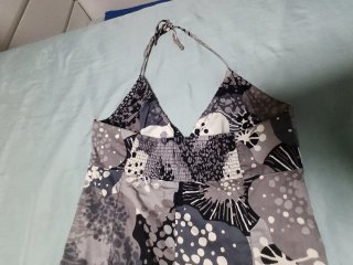 Vestido halter estampado