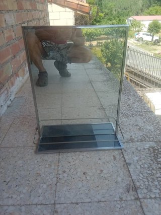 Espejo de metal y cristal