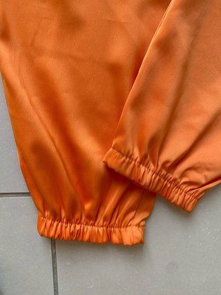 Pantaloni Jogger Raso Arancione Made in Italy