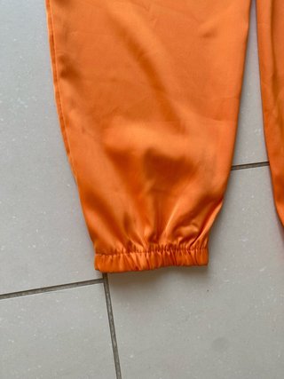 Pantaloni Jogger Raso Arancione Made in Italy