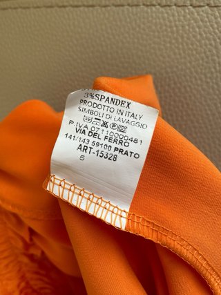 Pantaloni Jogger Raso Arancione Made in Italy