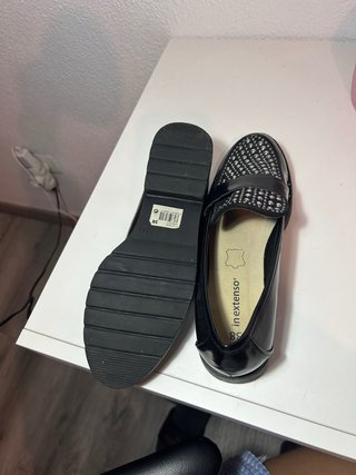 Mocasines piel tachuelas negros talla X