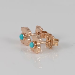 Pendientes Tous de botón de Plata Vermeil Rosa con