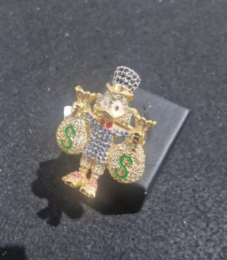 Anillo Sello Oro 18kt Tío Gilito
