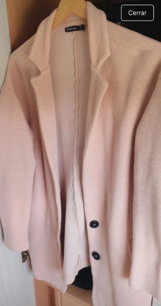 Blazer rosa algodón Stradivarius Talla Única