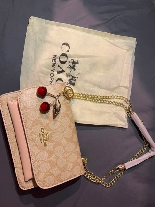 Bolso Coach Klare Lona Beige/Rosa