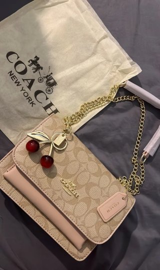 Bolso Coach Klare Lona Beige/Rosa