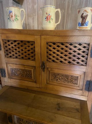 Mueble Alacena Antiguo Madera Tallada