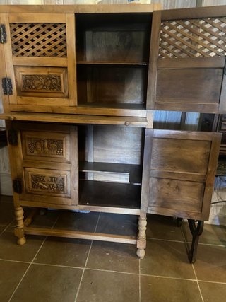 Mueble Alacena Antiguo Madera Tallada