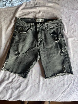2 Pull&Bear Pantalones Cortos Rotos Azules