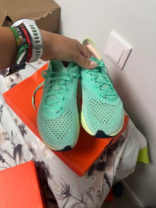Nike Vaporfly 3 Verde/Rosa Talla 36,4