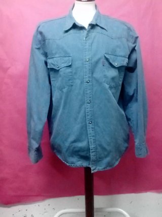 Camisa Vaquera Hombre Azul