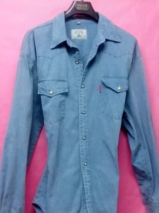 Camisa Vaquera Hombre Azul
